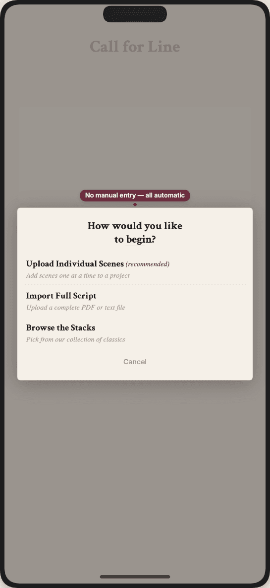 Upload a script to Call for Line